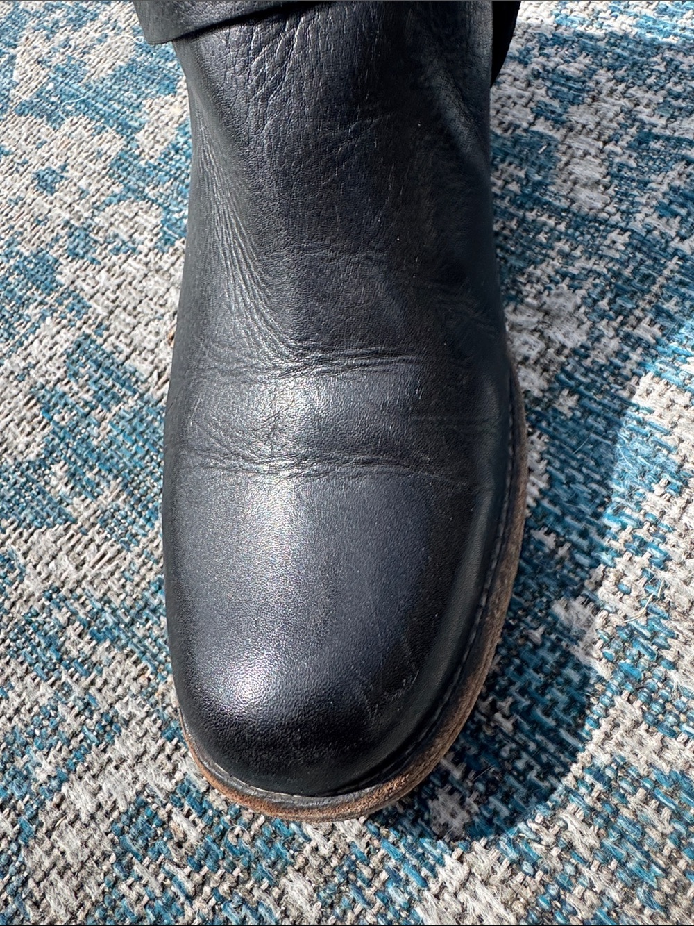 FRye Phillip Harness Classic Black Leather Riding Boots - Picture 8 of 9